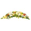 vidaXL Vianočný oblúk s LED svetlami, zelený 90 cm, PVC