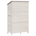 vidaXL Záhradný prístrešok so strechou Biela 106 x 56 x 176,5 cm