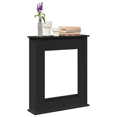 vidaXL Obloženie krbu čierne 75x20x87,5 cm kompozitné drevo