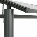 vidaXL Grilovací altánok s policami antracitový 210x114x230 cm oceľ