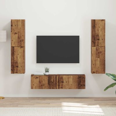 vidaXL Zostava TV skriniek 6 pcs Staré drevo Kompozitné drevo