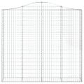 vidaXL Oblúkové gabiónové koše 2ks 200x30x180/200cm pozinkované železo