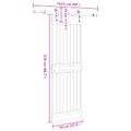 vidaXL Posuvné dvere NARVIK Prírodná a čierna 70 x 210 cm (152,5 cm)