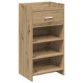 vidaXL Skriňa na topánky 48 x 36 x 92 cm Kompozitné drevo Dub artisan