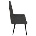 vidaXL Kreslo wingback čierne plátno