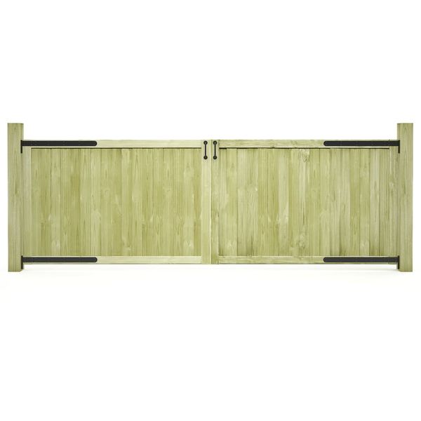 vidaXL Záhradné bráničky 2 ks, impregnovaná borovica 300x100 cm