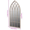 vidaXL Gotické záhradné zrkadlo 50x115 cm, do interiéru a exteriéru