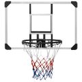 vidaXL Basketbalová doska priehľadná 90x60x2,5 cm polykarbonát