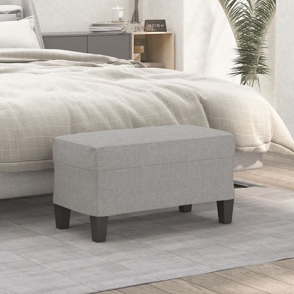 vidaXL Lavica bledosivá 70x35x41 cm látka