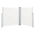 vidaXL Zaťahovacia dvojitá bočná markíza na terasu 170x600 cm, krémová
