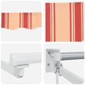 vidaXL Sklopná markíza Žltá a oranžová 350 x 250 x 165 cm