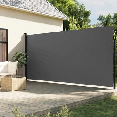vidaXL Zaťahovacia bočná markíza, antracitová 220x600 cm