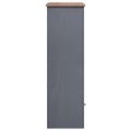 vidaXL Knižnica, sivá 80x35x110 cm, borovicový masív Panama Range