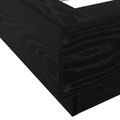 vidaXL Posteľový rám s LED Čierny dub 80 x 200 cm Kompozitné drevo