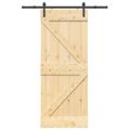 vidaXL Posuvné dvere NARVIK 85 x 210 cm (152,5 cm) Prírodná a čierna