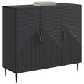 vidaXL Servírovacia skriňa Čierna 89 x 34,5 x 80 cm Kompozitné drevo