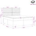 vidaXL Posteľ boxspring s matracom Tmavozelená 200 x 200 cm Zamat
