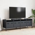 vidaXL TV skrinka antracit 135x39x43,5 cm oceľ valcovaná za studena