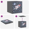 vidaXL skladacie úložné boxy 10 ks sivá 32x32x32 cm Netkaná textília