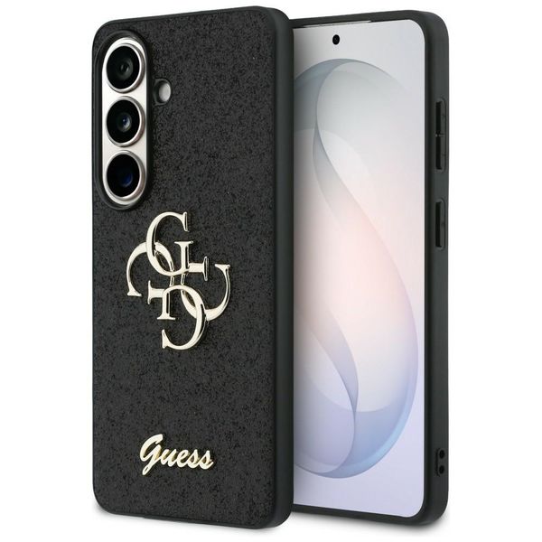Obal Guess Fixed Glitter Big 4G Metal Logo pre Samsung Galaxy S26 čierny