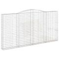 vidaXL Oblúkový gabionový kôš 3 ks 400x30x200/220cm pozinkované železo