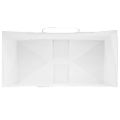 vidaXL Papierové tašky 250 ks s rúčkami, biele, 21x11x31 cm