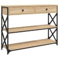 vidaXL Konzolový stolík dub sonoma 100x28x75 cm kompozitné drevo