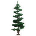 vidaXL Osvetlený špirálový vianočný stromček+kvetináč zelený 120cm PVC