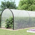 VidaXL Priehľadná plachta s okami 8x12 m Polyetylén