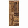 vidaXL Highboard 2 ks Staré drevo 69,5 x 34 x 180 cm Kompozitné drevo