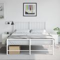vidaXL Nočné stolíky 2 ks biele 34,5x39x44 cm oceľ