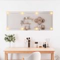 vidaXL Nástenné zrkadlo s LED svetlami 40x100 cm sklo obdĺžnikové