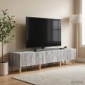 vidaXL TV skrinka 147 x 34,5 x 30 cm Sivý Sonoma Kompozitné drevo