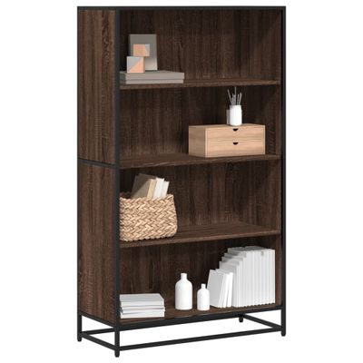 vidaXL Knižnica hnedý dub 80,5x35x139 cm kompozitné drevo