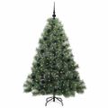 vidaXL Umelý vianočný stromček s 150 LED-i Zelená 150 cm PE a PVC