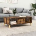 vidaXL Konferenčný stolík Dymová dub 102 x 55 x 35 cm Kompozitné drevo