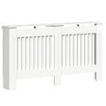 vidaXL Kryt radiátora Biela s vysokým leskom 152 x 19 x 81,5 cm