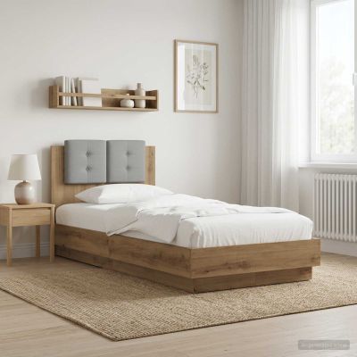 vidaXL Rám postele s čelom Dub artisan 80 x 200 cm Kompozitné drevo