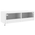 vidaXL TV nástenná skrinka s LED svetlami biela 100x35x31 cm