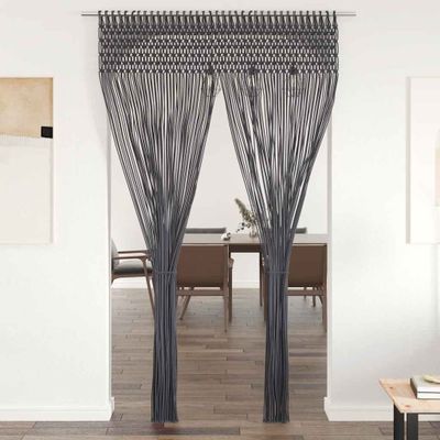 vidaXL Záclona macrame antracitová 140x240 cm bavlna