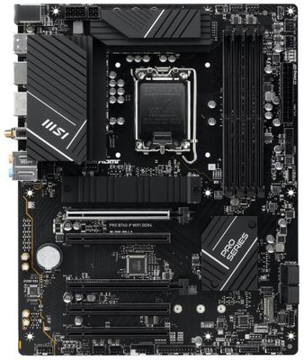 OPRAVENÉ - MSI PRO B760-P WIFI DDR4 / Intel B760 / LGA1700 / 4x DDR4 / 2x M.2 / HDMI / DP / USB-C / WiFi / ATX Základná doska, Intel B760, LGA1700, 4x DDR4 DIMM (max. 128GB), 2x M.2, Wi-Fi, DisplayPort, HDMI, USB typ C, ATX - OPRAVENÉ