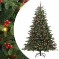 vidaXL Umelý vianočný stromček Zelená 240 cm PVC, kov a plast