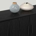 vidaXL Nástenný TV kabinetový set 3 ks Čierny dub Kompozitné drevo