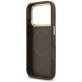 Púzdro Guess 4G Strass Logo & Big Strap Metal Buttons MagSafe pre iPhone 17 Pro hnedé