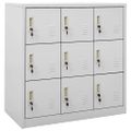 vidaXL Uzamykacie skrinky 5 ks bledosivé a modré 90x45x92,5 cm oceľové