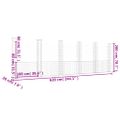 vidaXL Železný gabiónový kôš v tvare U so 6 stĺpmi 620x20x200 cm
