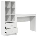 vidaXL Stôl Biela 145,5 x 40 x 127 cm 2 ks