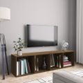 vidaXL Knižnica/TV skrinka hnedý dub 143x30x36 cm spracované drevo