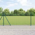 vidaXL Zvarené drôtené pletivo s betónovým základom 100 x 0,8 m Zelená