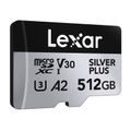 Karta pamäte Lexar High-Performance Silver Plus microSDXC 512GB + adaptér